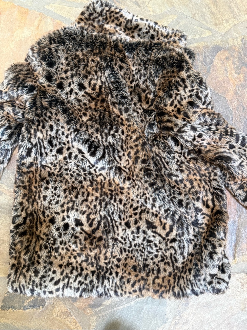 Sanctuary Faux Fur Leopard Print Coat in Brown and Black Size Small - Picture 7 of 13